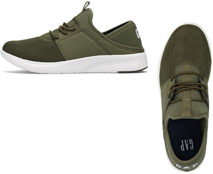 GAP キックバックスニーカー (カーキ)