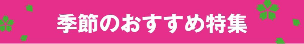 季節のおすすめ特集