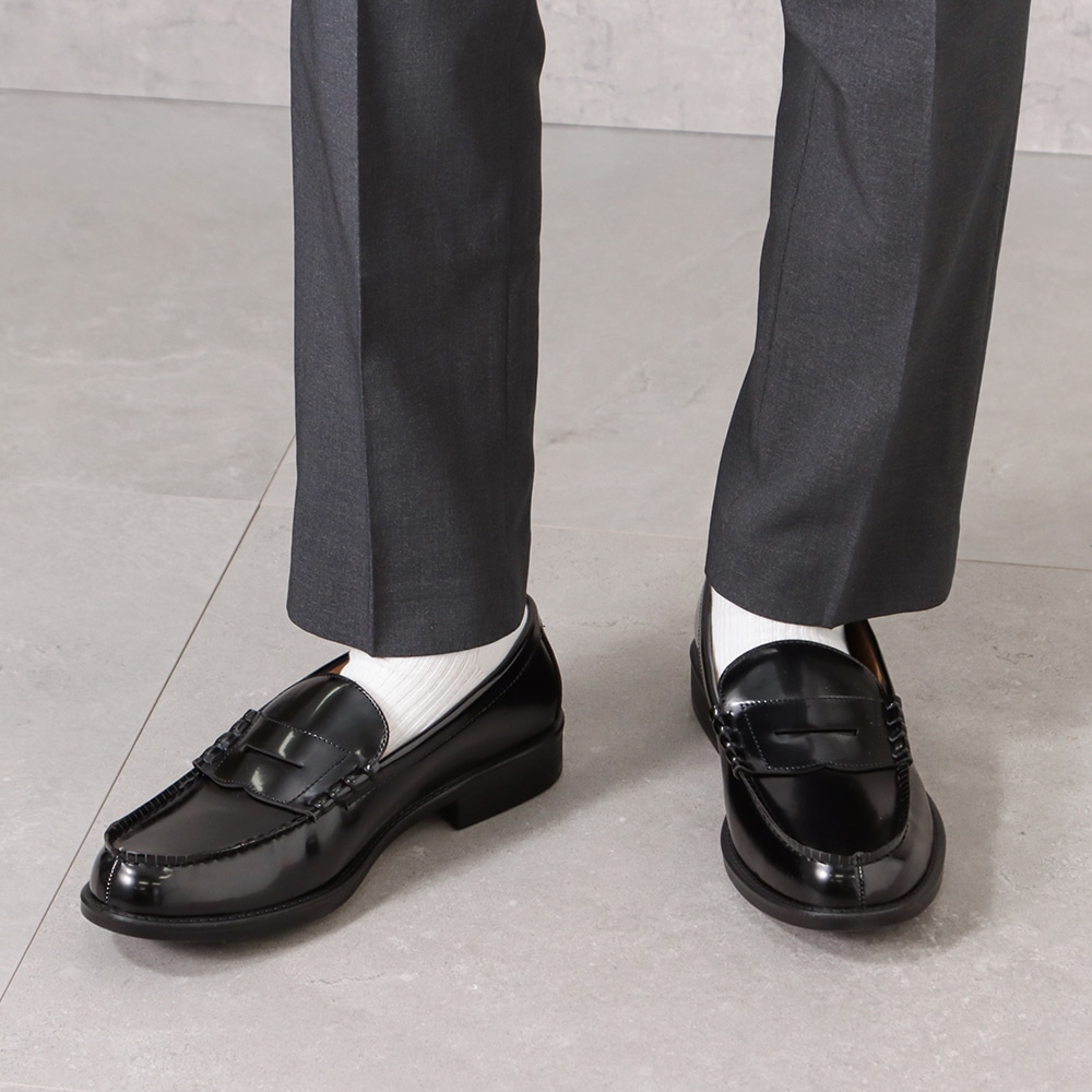 学生靴＜防水ローファー＞合成皮革 幅広 3E【24.5cm～28.0cm】