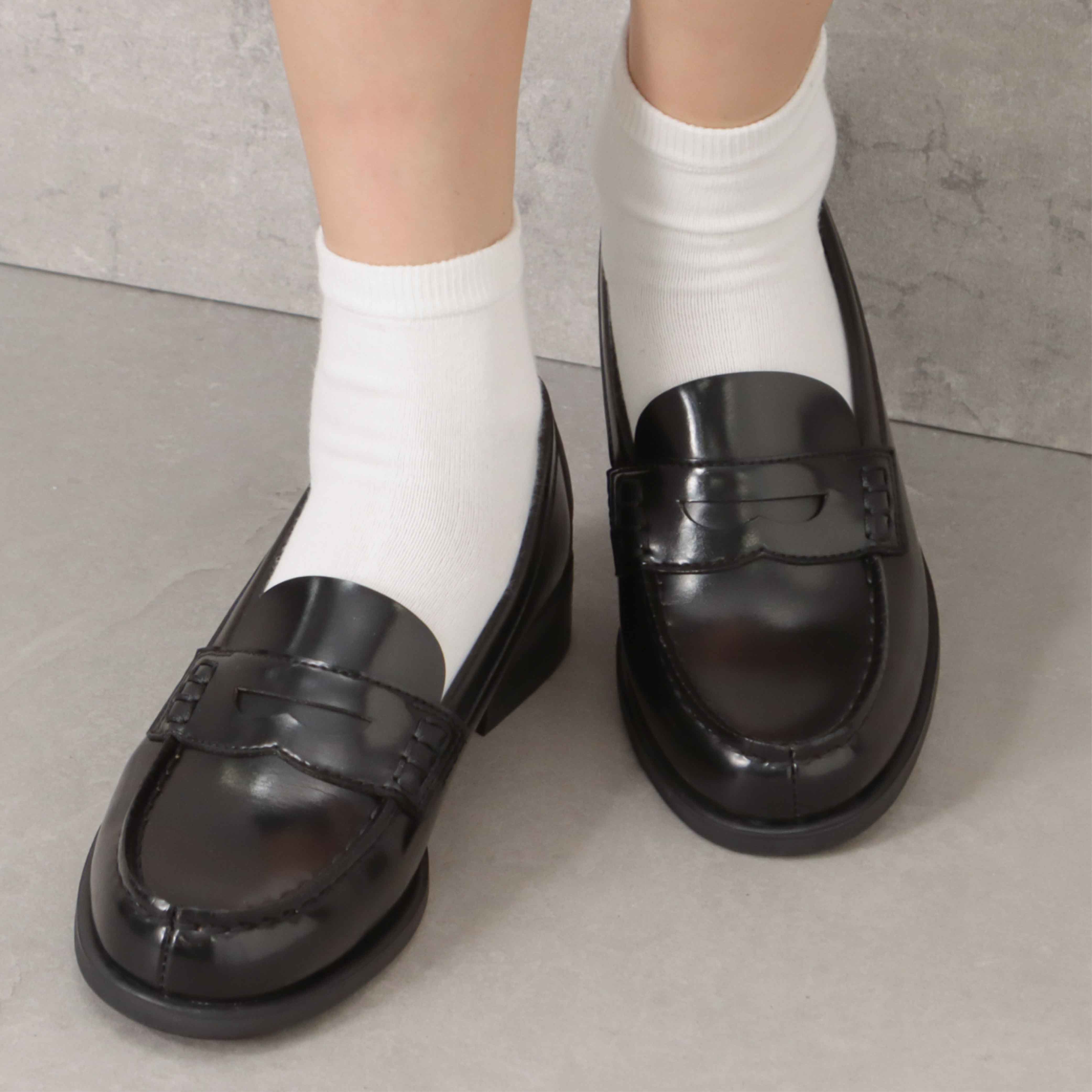 学生靴＜コインローファー＞人工皮革 幅広 3E 日本製【22.0cm～25.5cm】