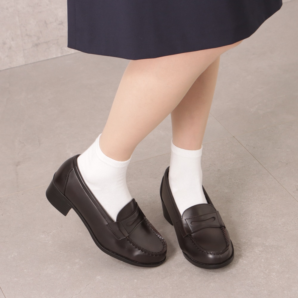 洗えるローファー（ヒールアップタイプ）幅広 3E【22.5cm～25.5cm】