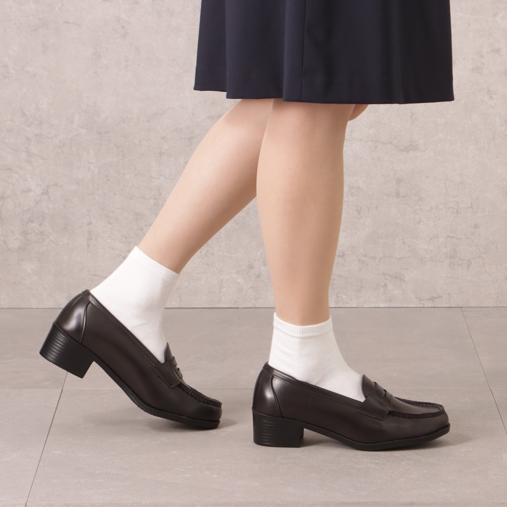 洗えるローファー（ヒールアップタイプ）幅広 3E【22.5cm～25.5cm】
