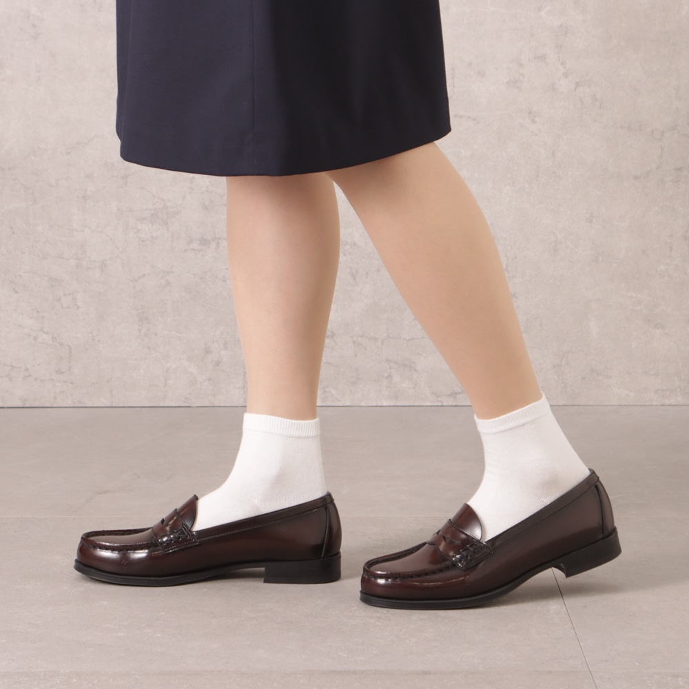 【入荷予定なし】学生靴＜コインローファー＞人工皮革 2E 日本製【22.0cm～25.5cm】