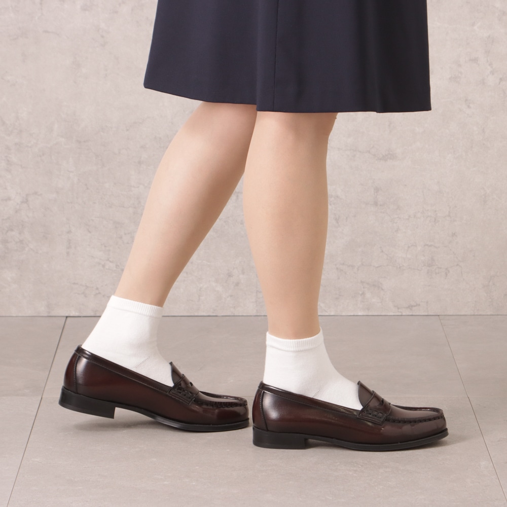 【入荷予定なし】学生靴＜コインローファー＞人工皮革 2E 日本製【22.0cm～25.5cm】