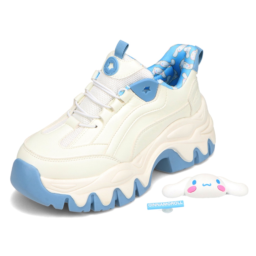 【CINNAMOROLL｜シナモロール】スパットシューズ × サンリオキャラクターズ（厚底タイプ）手を使わずに履ける【22.5cm～25.0cm】