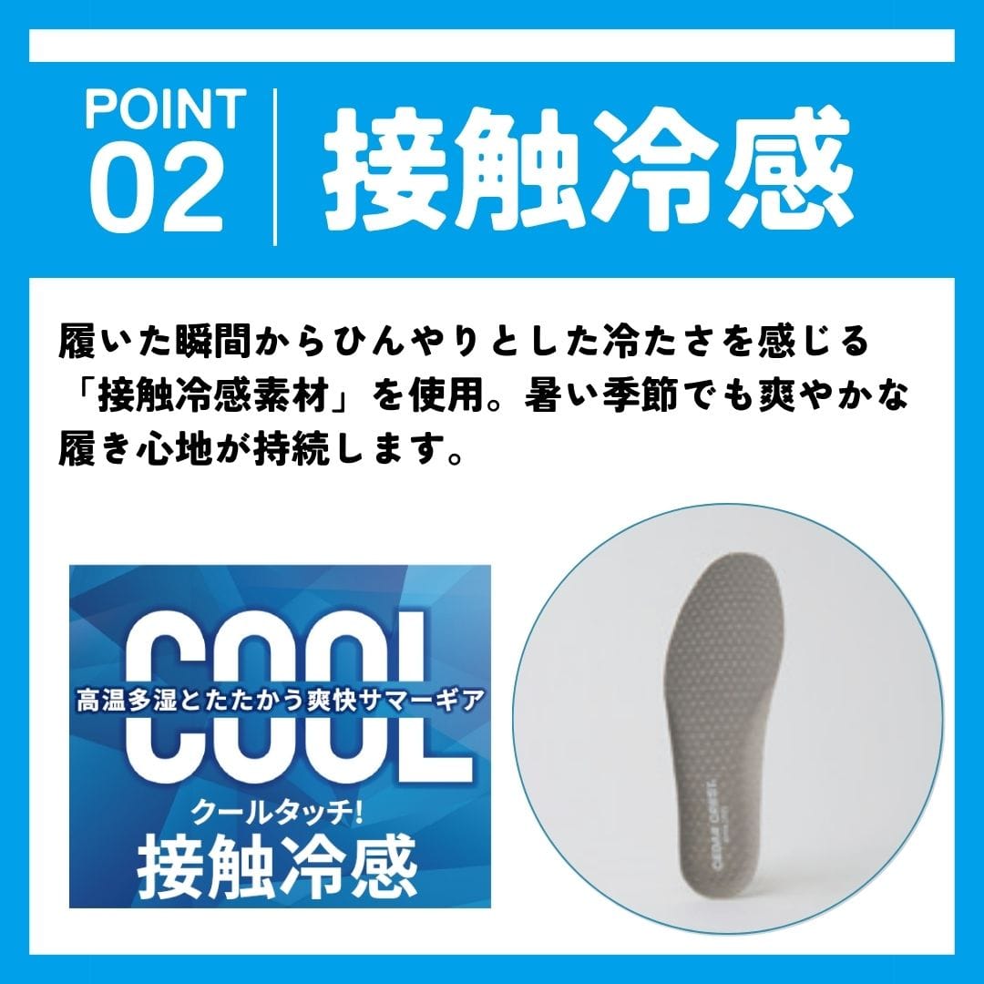 スパットシューズ（エアソールタイプ）接触冷感 メッシュ素材 手を使わずに履ける【22.5cm～25.0cm】