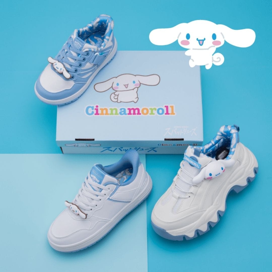 【CINNAMOROLL｜シナモロール】スパットシューズ × サンリオキャラクターズ（コートタイプ）手を使わずに履ける【19.0cm～24.0cm】