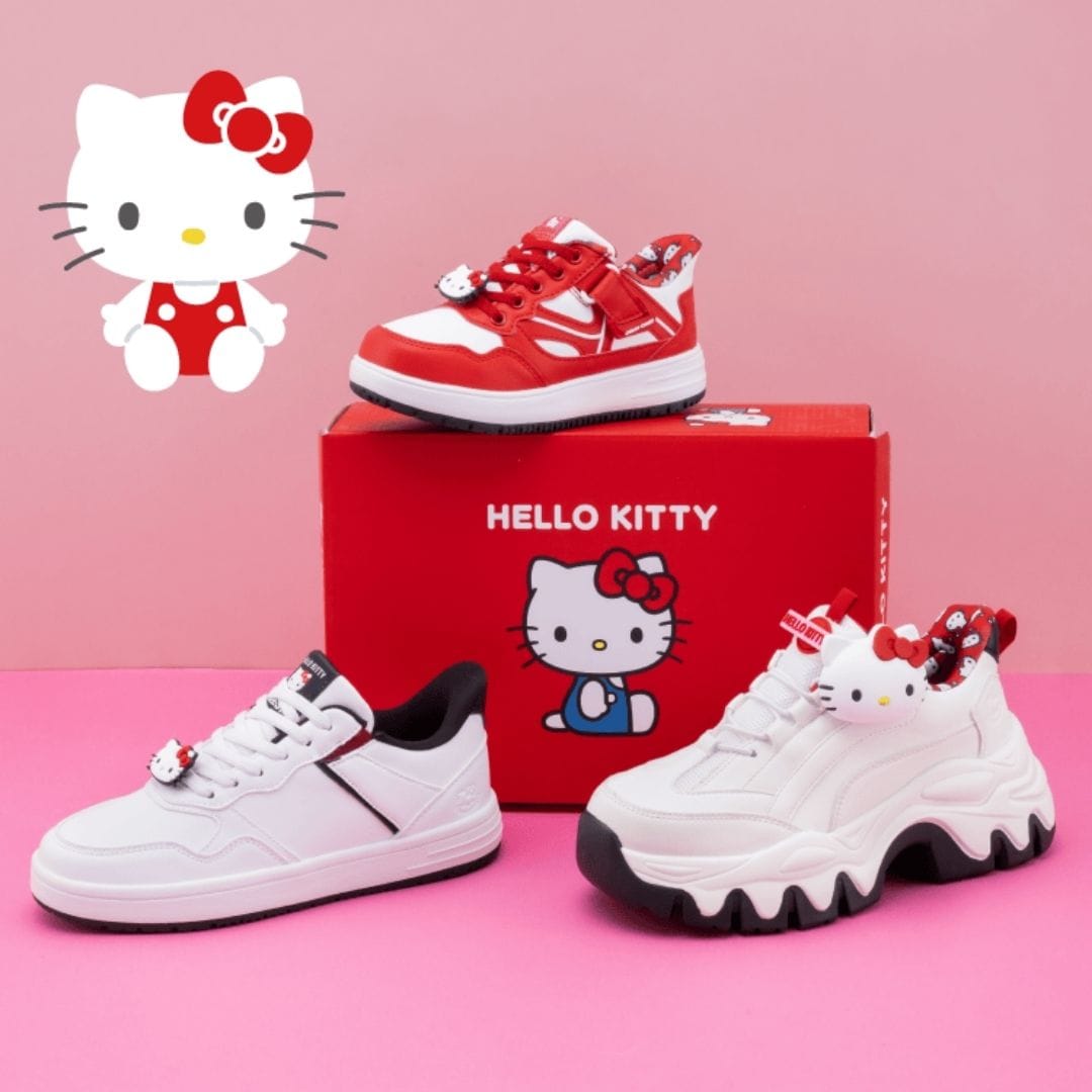 【HELLO KITTY｜ハローキティ】スパットシューズ × サンリオキャラクターズ（コートタイプ）手を使わずに履ける【19.0cm～24.0cm】