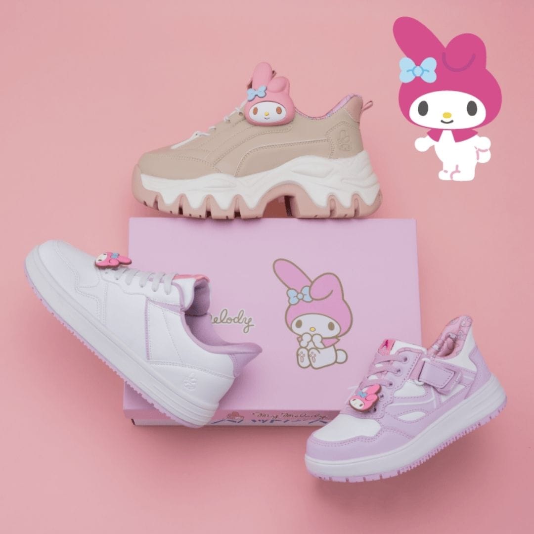 【MY MELODY｜マイメロディー】スパットシューズ × サンリオキャラクターズ（コートタイプ）手を使わずに履ける【22.5cm～25.0cm】
